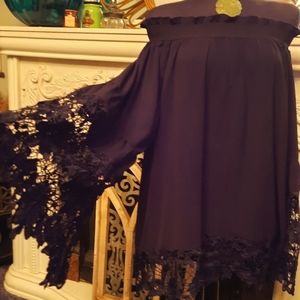 Marc Bouwer Black Lace Top Size XL